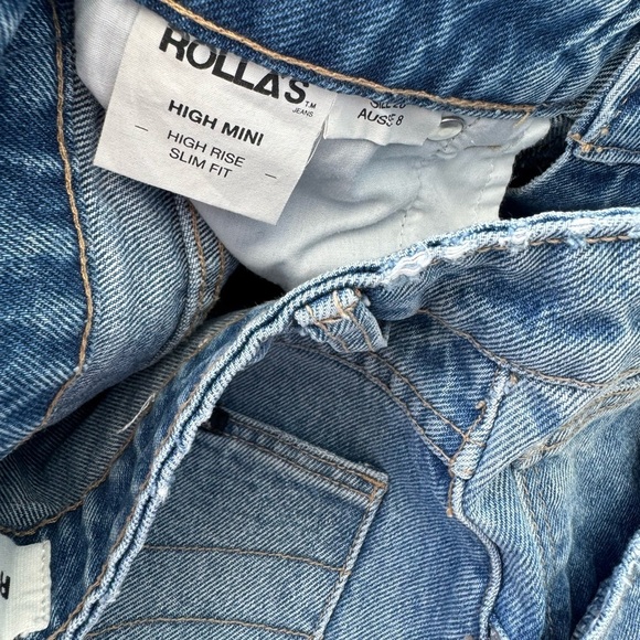 Rolla’s High Mini Denim Slim Fit Skirt Size 26 - Picture 4 of 6